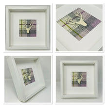 Load image into Gallery viewer, Stag Head Frame - Lilac Tartan (2)