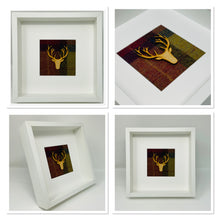 Load image into Gallery viewer, Stag Head Frame - Red & Mustard (6)