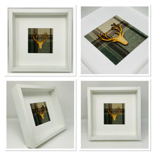 Load image into Gallery viewer, Stag Head Green & Brown Tartan Frame (5)
