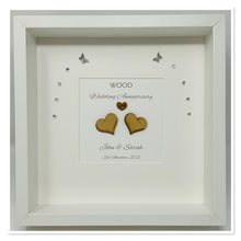 Load image into Gallery viewer, 5th Wood 5 Years Wedding Anniversary Frame - Traditional