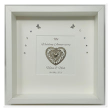 Load image into Gallery viewer, 10th Tin 10 Years Wedding Anniversary Picture Frame - Traditional