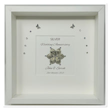 Load image into Gallery viewer, 25th Silver 25 Years Wedding Anniversary Frame - Traditional