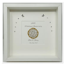 Load image into Gallery viewer, 13th Lace 13 Years Wedding Anniversary Frame - Traditional