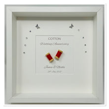 Load image into Gallery viewer, 2nd Cotton 2 Years Wedding Anniversary Frame - Traditional