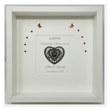 Load image into Gallery viewer, 7th Copper 7 Years Wedding Anniversary Frame - Traditional