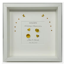 Load image into Gallery viewer, 50th Golden 50 Years Wedding Anniversary Frame - Traditional