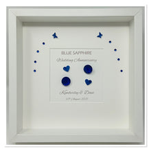 Load image into Gallery viewer, 65th Blue Sapphire 65 Years Wedding Anniversary Frame - Traditional
