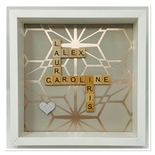 Load image into Gallery viewer, Scrabble Tile Frame - Rose Gold Geometric