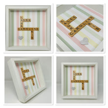 Load image into Gallery viewer, Scrabble Tile Frame - Candy Stripe