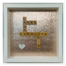 Load image into Gallery viewer, Scrabble Tile Frame - Rose Gold Glitter