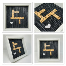 Load image into Gallery viewer, Scrabble Tile Frame - Black Shimmer