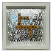 Load image into Gallery viewer, Scrabble Tile Frame - Disco Ball Silver