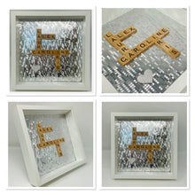 Load image into Gallery viewer, Scrabble Tile Frame - Disco Ball Silver