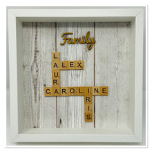 Load image into Gallery viewer, Family Scrabble Tile Frame - Wood Effect