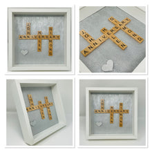 Load image into Gallery viewer, 60th Diamond 60 Years Wedding Anniversary Scrabble Tile Frame