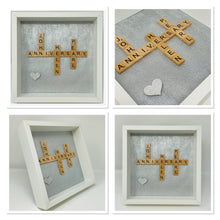 Load image into Gallery viewer, 30th Pearl 30 Years Wedding Anniversary Scrabble Tile Frame