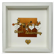 Load image into Gallery viewer, 7th Copper 7 Years Wedding Anniversary Frame - Branch