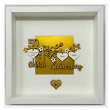 Load image into Gallery viewer, 50th Golden 50 Years Wedding Anniversary Frame - Branch