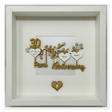 Load image into Gallery viewer, 30th Pearl 30 Years Wedding Anniversary Frame - Branch
