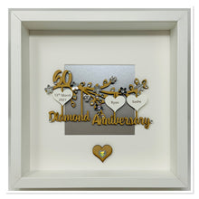 Load image into Gallery viewer, 60th Diamond 60 Years Wedding Anniversary Frame - Branch