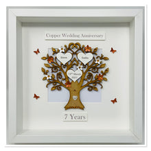 Load image into Gallery viewer, 7th Copper & White 7 Years Wedding Anniversary Frame - Classic