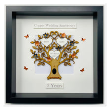 Load image into Gallery viewer, 7th Copper & Black 7 Years Wedding Anniversary Frame - Classic