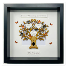 Load image into Gallery viewer, 22nd Copper & Black 22 Years Wedding Anniversary Frame - Classic