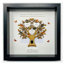 Load image into Gallery viewer, 19th Bronze 19 Years Wedding Anniversary Frame - Classic
