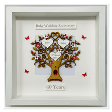Load image into Gallery viewer, 40th Ruby 40 Years Wedding Anniversary Frame - Classic