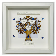 Load image into Gallery viewer, 65th Blue Sapphire 65 Years Wedding Anniversary Frame - Classic
