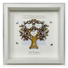 Load image into Gallery viewer, 10th Tin 10 Years Wedding Anniversary Frame - Classic