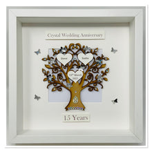 Load image into Gallery viewer, 15th Crystal 15 Years Wedding Anniversary Frame - Classic