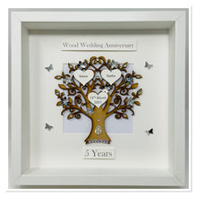 Load image into Gallery viewer, 5th Wood 5 Years Wedding Anniversary Frame - Classic