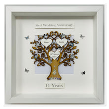 Load image into Gallery viewer, 11th Steel 11 Years Wedding Anniversary Frame - Classic