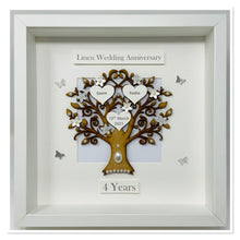 Load image into Gallery viewer, 4th Linen 4 Years Wedding AnniversaryFrame - Classic