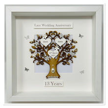 Load image into Gallery viewer, 13th Lace 13 Years Wedding Anniversary Frame - Classic