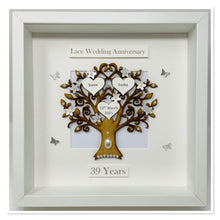 Load image into Gallery viewer, 39th Lace 39 Years Wedding Anniversary Frame - Classic