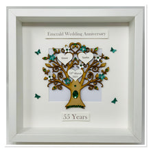 Load image into Gallery viewer, 55th Emerald 55 Years Wedding Anniversary Frame - Classic