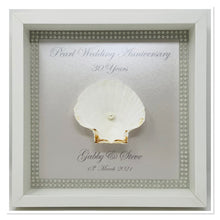 Load image into Gallery viewer, Oyster Shell 30th Pearl 30 Years Wedding Anniversary Frame