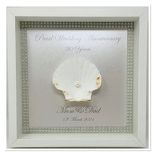 Load image into Gallery viewer, Mum & Dad Oyster Shell 30th Pearl 30 Years Wedding Anniversary Frame
