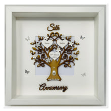 Load image into Gallery viewer, 12th Silk 12 Years Wedding Anniversary Frame - Wooden