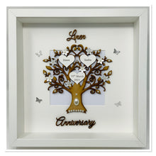 Load image into Gallery viewer, 4th Linen 4 Years Wedding Anniversary Frame - Wooden