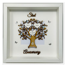 Load image into Gallery viewer, 11th Steel 11 Years Wedding Anniversary Frame - Wooden