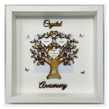 Load image into Gallery viewer, 15th Crystal 15 Years Wedding Anniversary Frame - Wooden