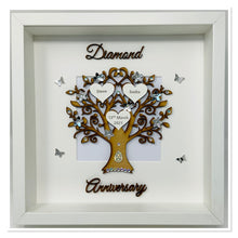 Load image into Gallery viewer, 60th Diamond 60 Years Wedding Anniversary Frame - Wooden