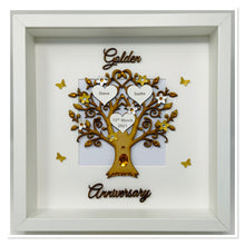 Load image into Gallery viewer, 50th Golden 50 Years Wedding Anniversary Frame - Wooden