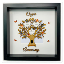 Load image into Gallery viewer, 7th Copper & Black 7 Years Wedding Anniversary Frame - Wooden