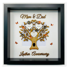 Load image into Gallery viewer, 3rd Leather 3 Years Wedding Anniversary Frame - Mum & Dad