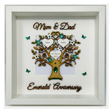 Load image into Gallery viewer, 55th Emerald 55 Years Wedding Anniversary Frame - Mum & Dad