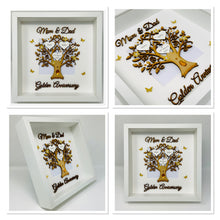 Load image into Gallery viewer, 50th Golden 50 Years Wedding Anniversary Frame - Mum & Dad